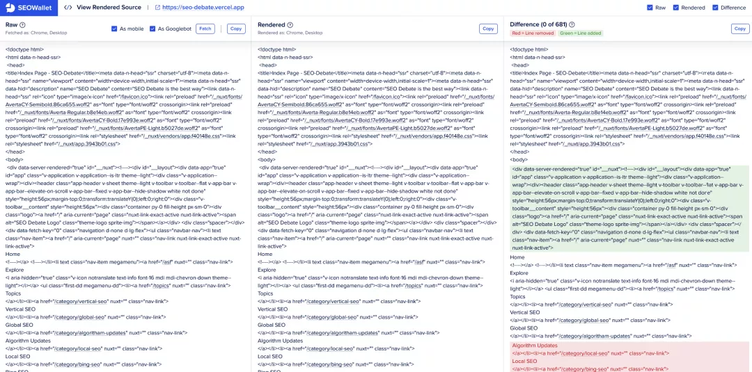 How View Rendered Source works and displays results